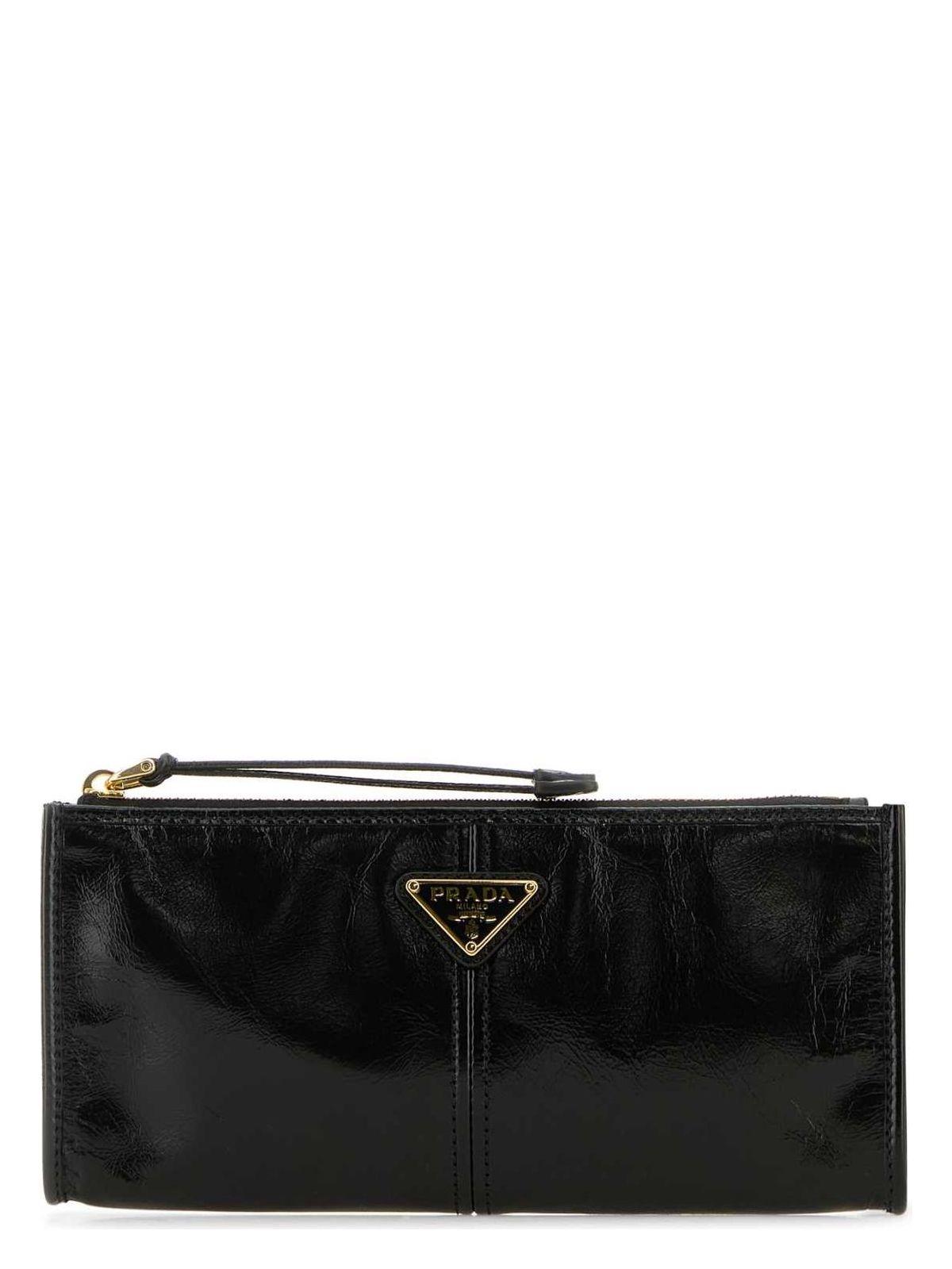 Prada Women's Leather Pouch in Black