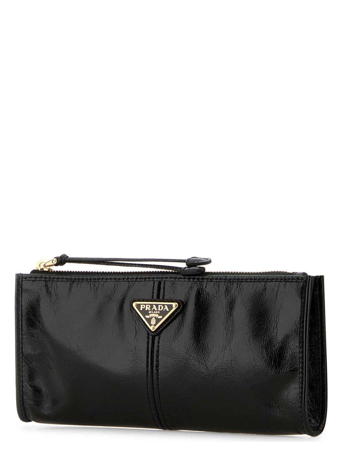 Prada Women's Leather Pouch in Black
