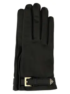 Prada Black Nappa Leather Gloves