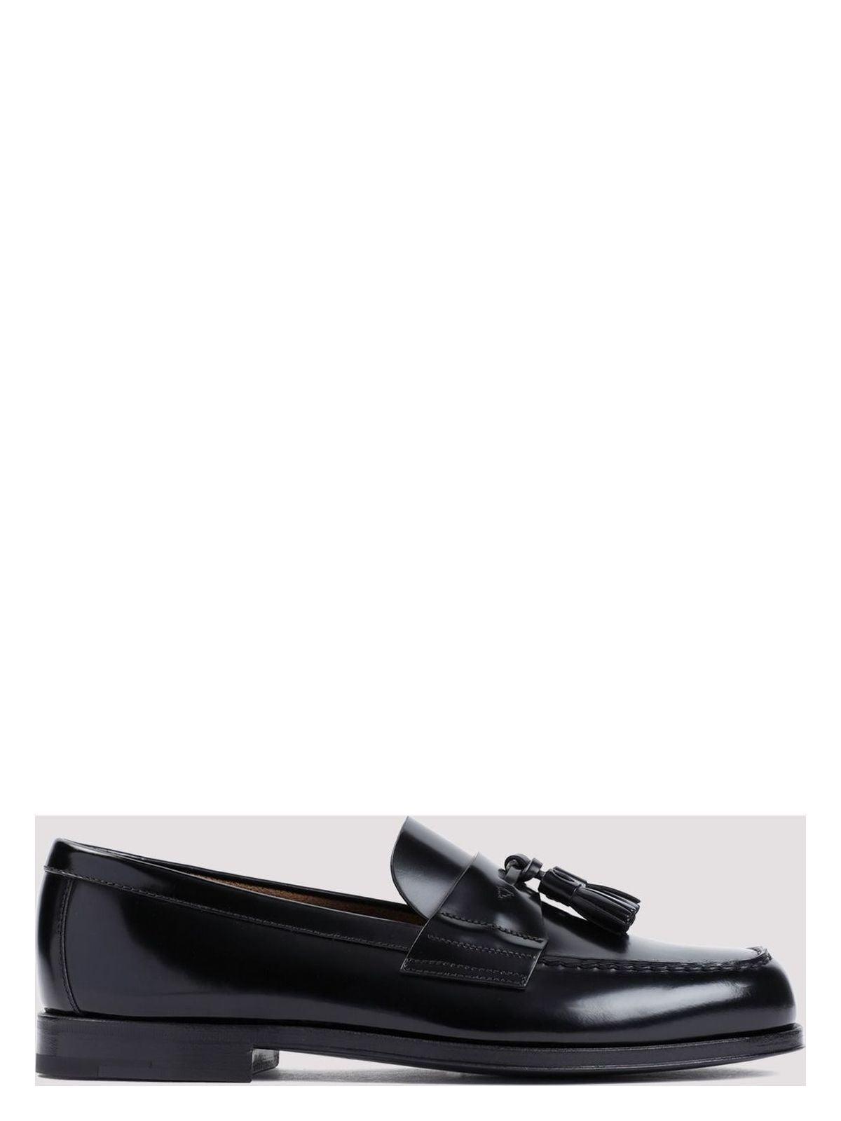 Prada Women's Leather Loafers in Black