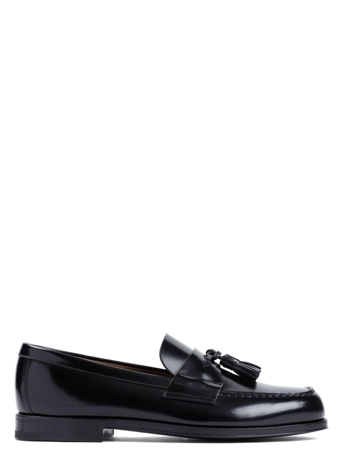 Prada Women's Leather Loafers in Black