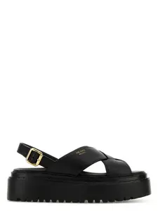 Prada Women's Leather Sandals in Black