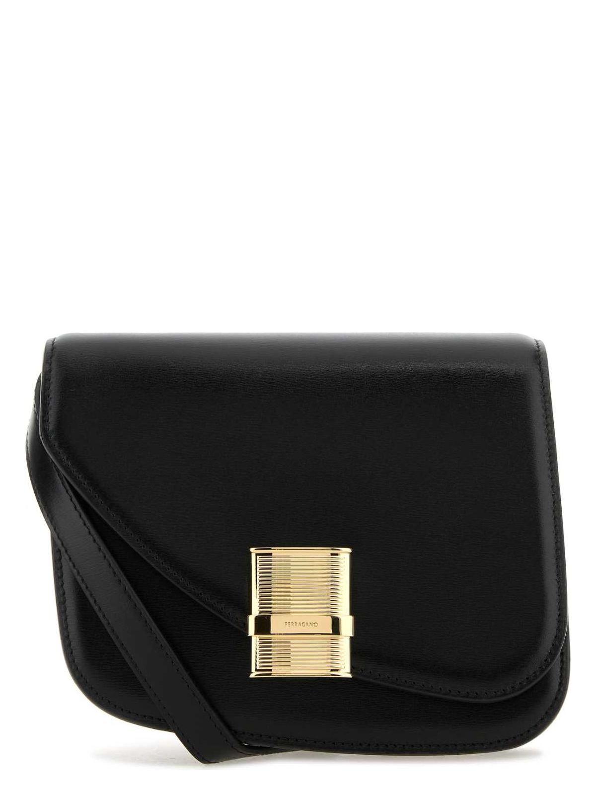 Ferragamo Women's Leather Crossbody Bag in Black