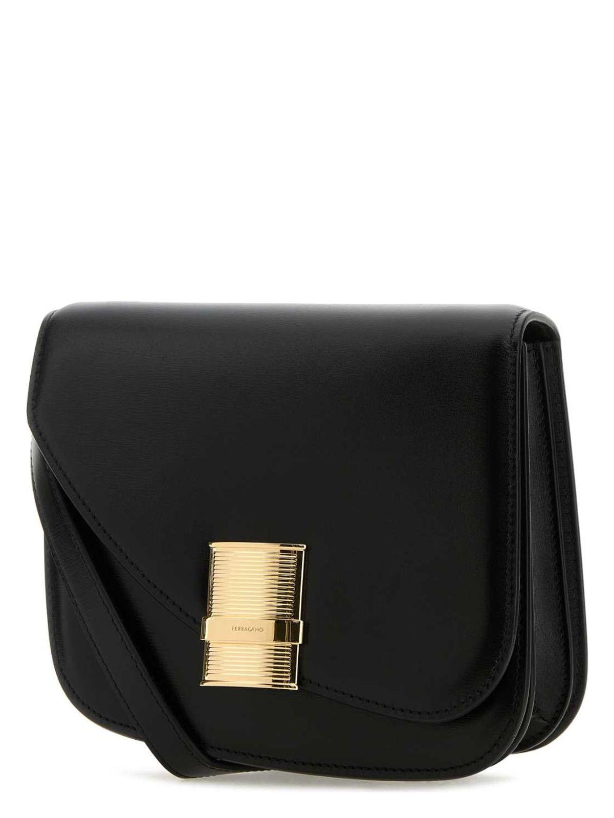 Ferragamo Women's Leather Crossbody Bag in Black