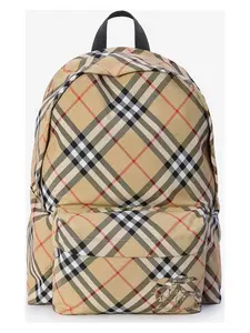 Burberry Women's Embroidered Fabric Check Backpack