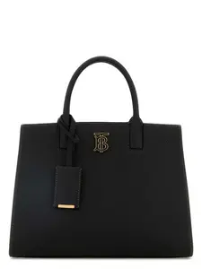 Burberry Women's Leather Shopping Bag in Black
