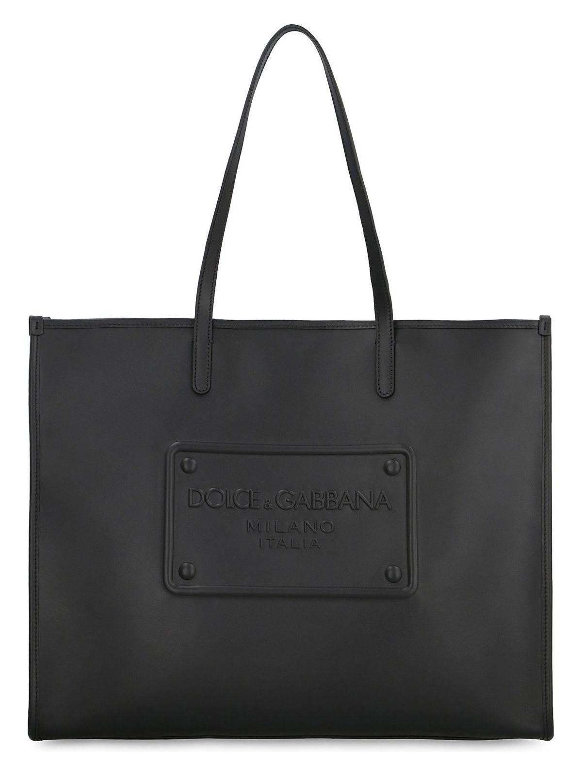 Dolce & Gabbana Women's Leather Shopping Bag in Black
