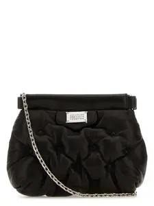 Maison Margiela Women's Nappa Leather Baby Glam Slam Classique Crossbody Bag in Black