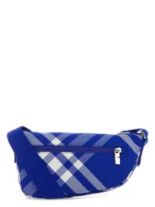 Burberry Women's Embroidered Nylon Shield Crossbody Bag in Checked