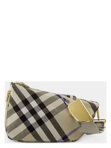 Burberry Women's Shield Messenger Purse and Embroidered Fabric Medium Shield Crossbody Bag