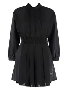 Prada Black Re-nylon And Crepe Jumpsuit