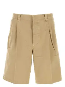 Prada Women's Beige Gabardine Bermuda Shorts