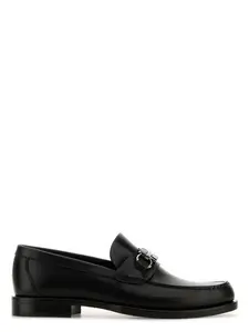 Ferragamo Women's Leather Fort Loafers in Black