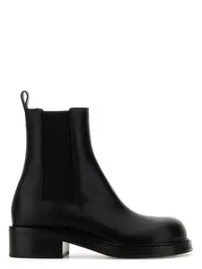 Bottega Veneta Black Leather Cliff Ankle Boots