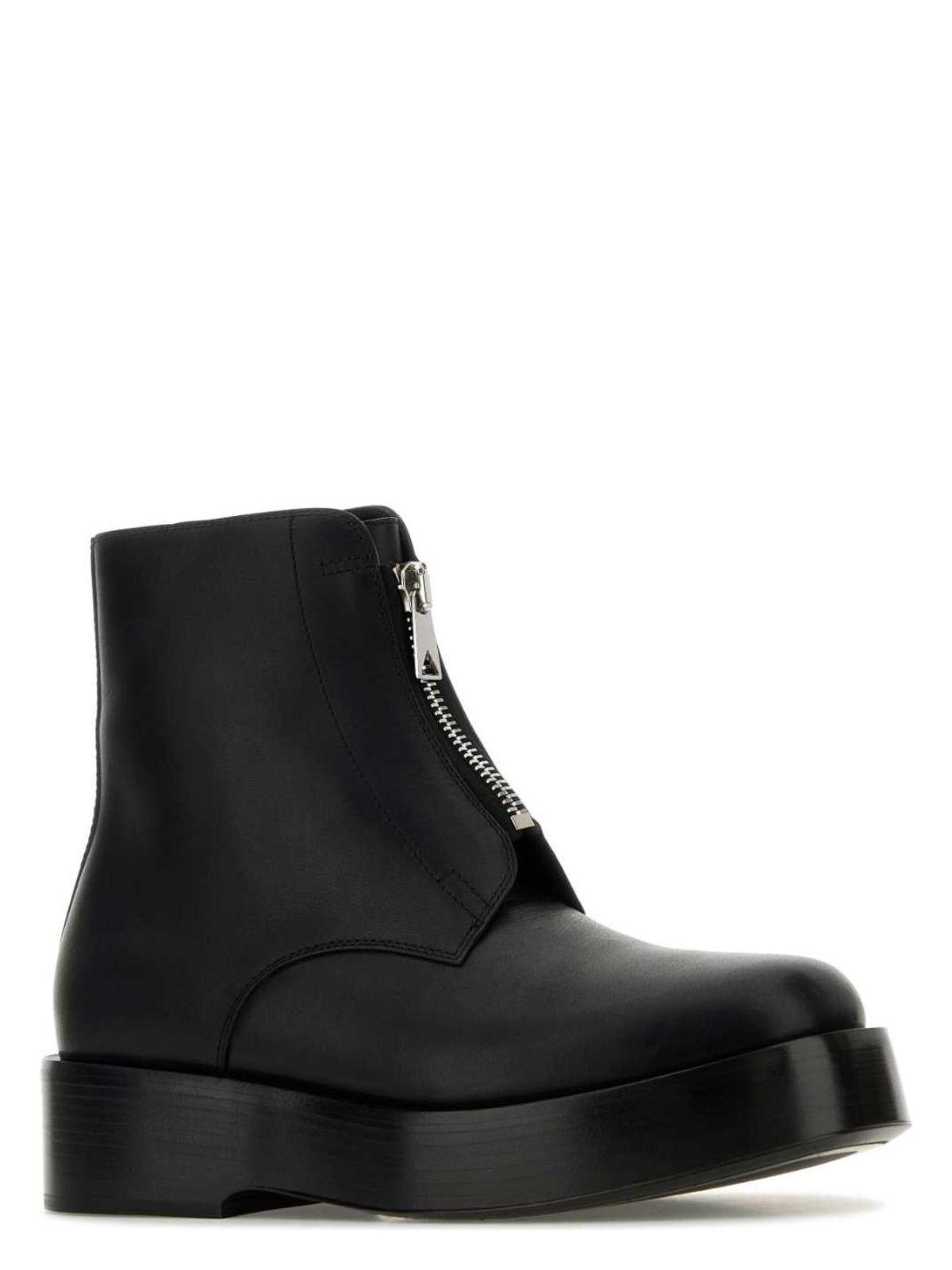 Bottega Veneta Black Leather Torino Ankle Boots