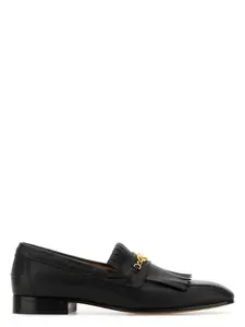 Valentino Garavani Black Leather Vlogo Signature Loafers