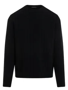 Prada Women's Midnight Wool Blend Sweater in Blue