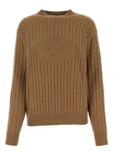 Prada Women's Biscuit Cashmere Sweater in Camel