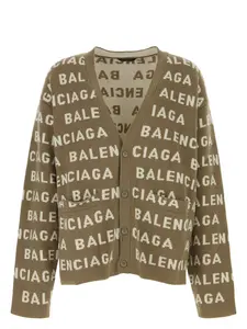 Balenciaga Women's Maglia Sweater and Logo Wool Cardigan