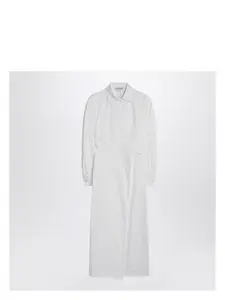 Max Mara Women's Shirt Dress in Cotton Twill in White
