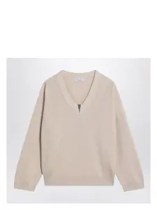 Brunello Cucinelli Women's Butter-Coloured Cotton Sweater