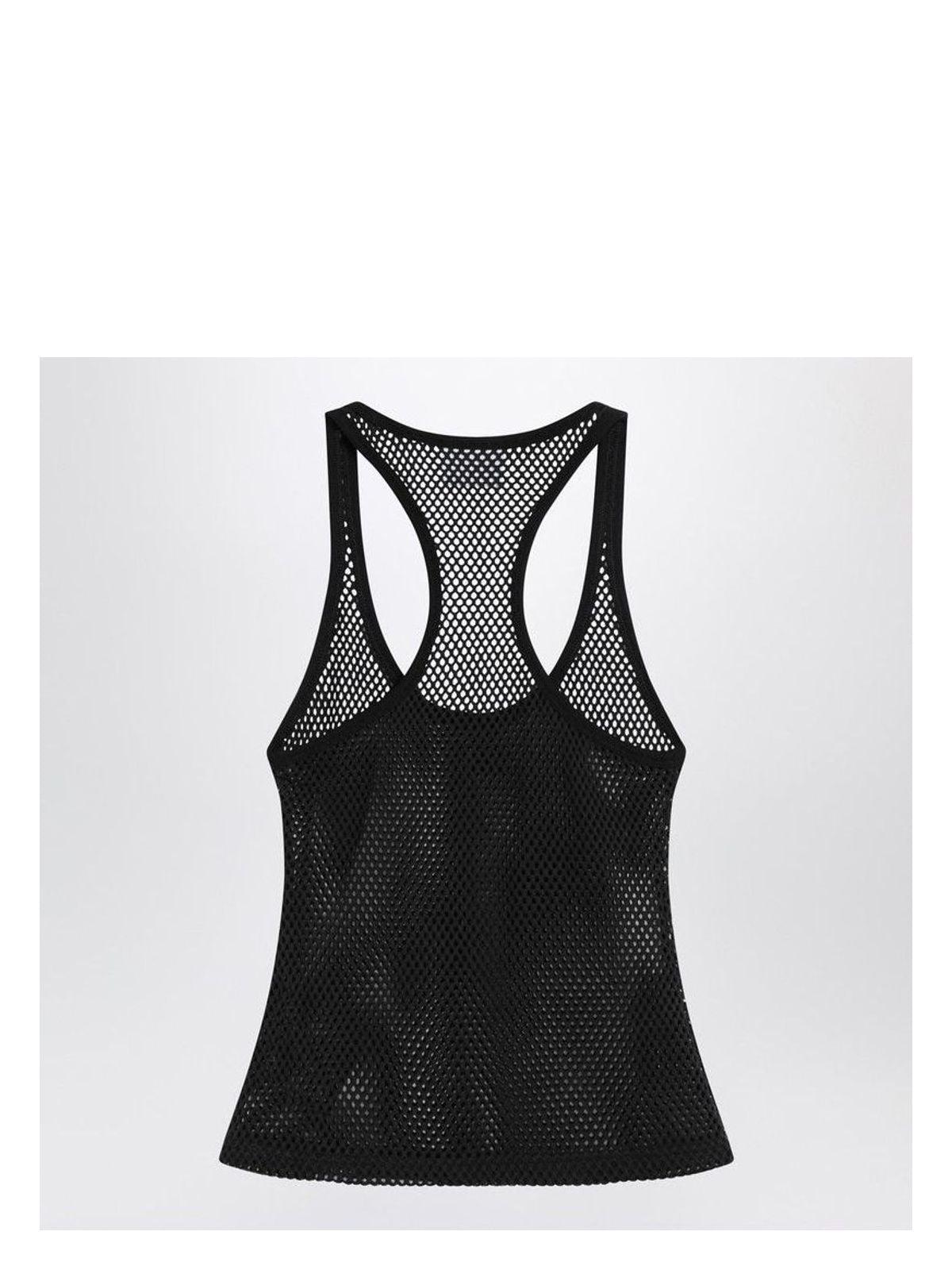 Courrèges Courrèges Women's Mesh Tank Top in Cotton in Black