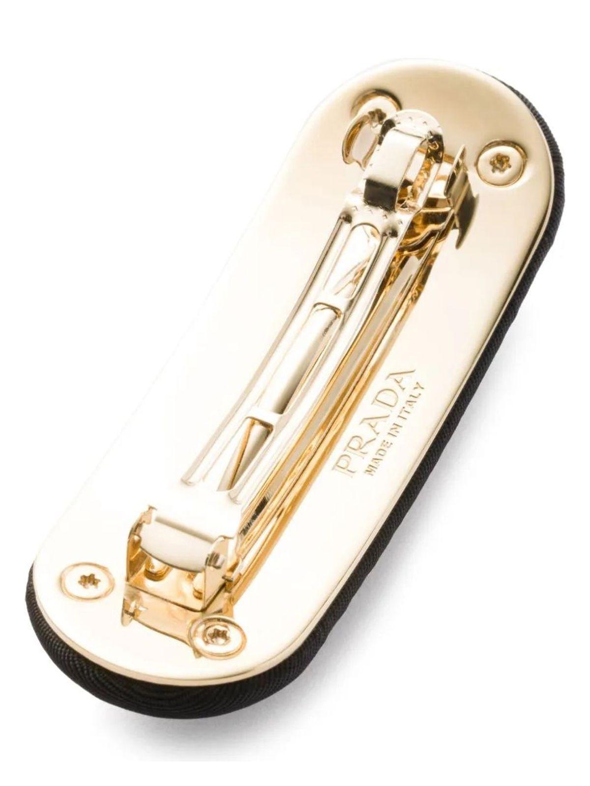 Prada Hair Clip In Re-Nylon in Black