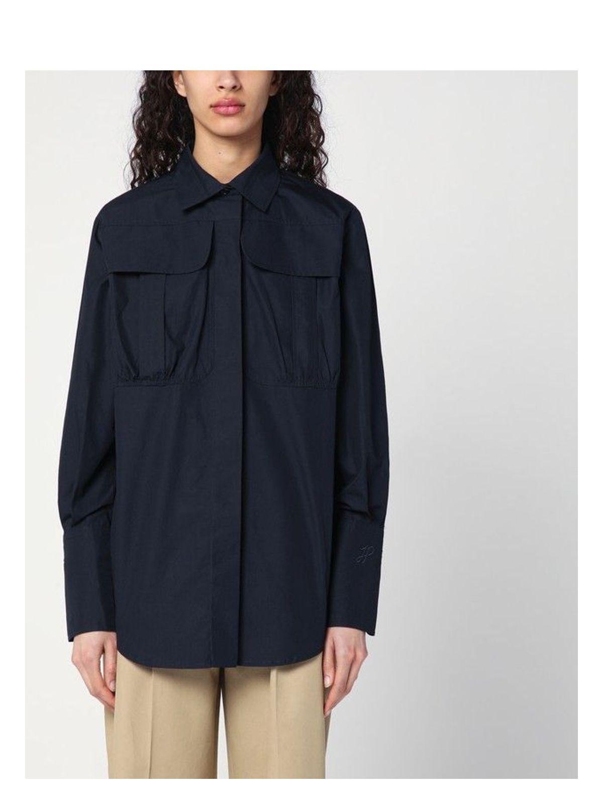 Patou Women's Navy Cotton Shirt