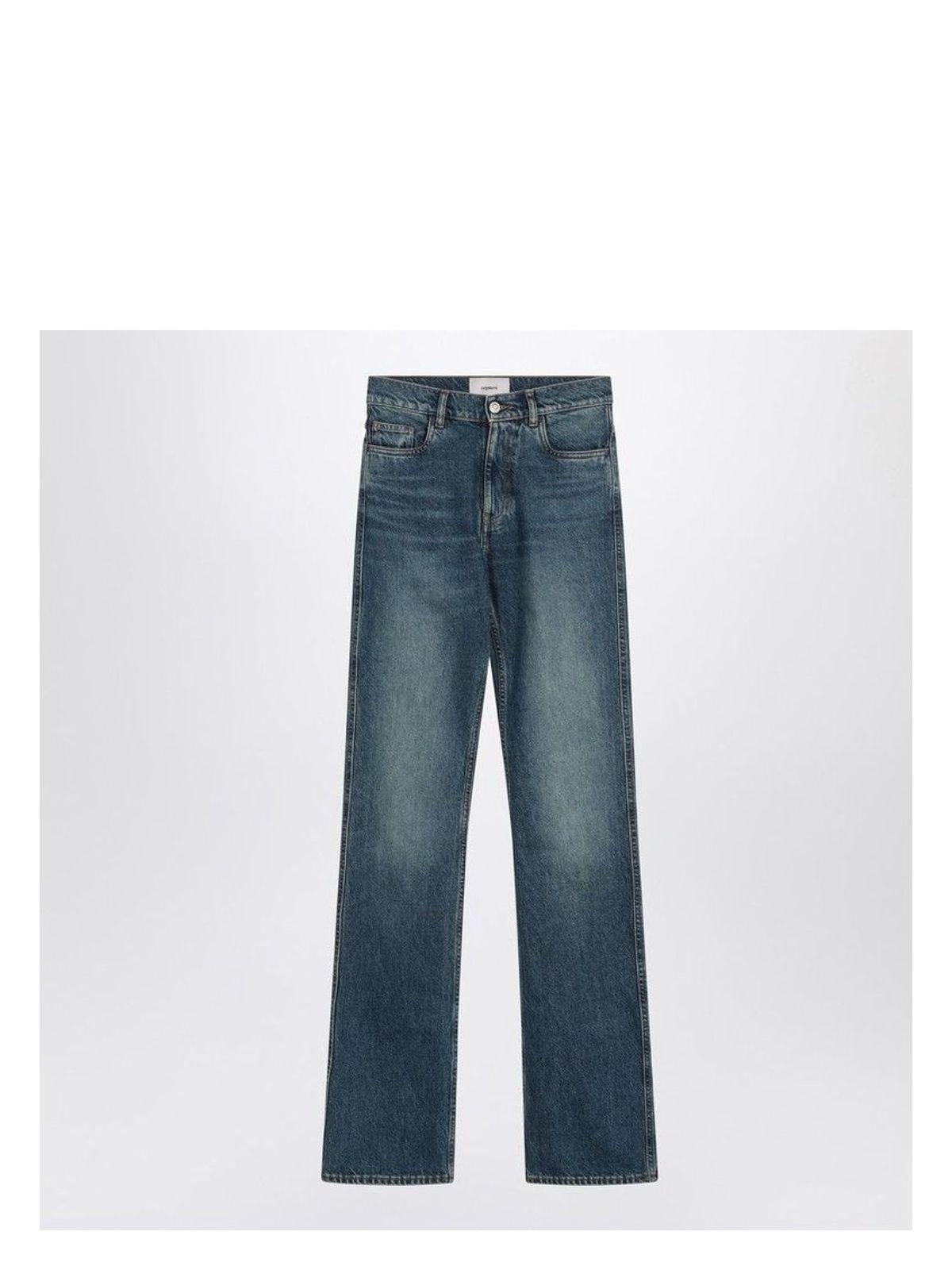 Coperni Women's Organic Washed Denim Jeans in Blue