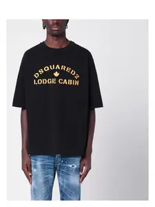 Dsquared2 Men's Cotton T-Shirt With Logo in Black