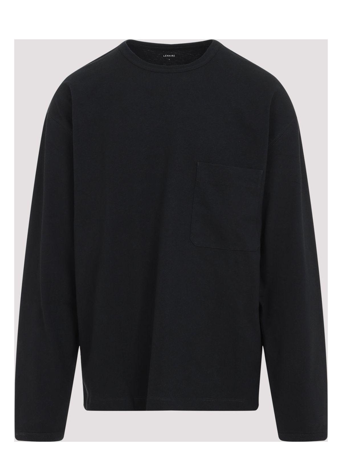 Lemaire Cotton-Linen Jumper Sweater in Black