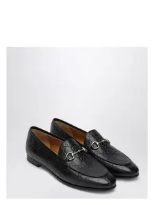 Gucci Women's Jordaan Loafer in GG Leather in Black