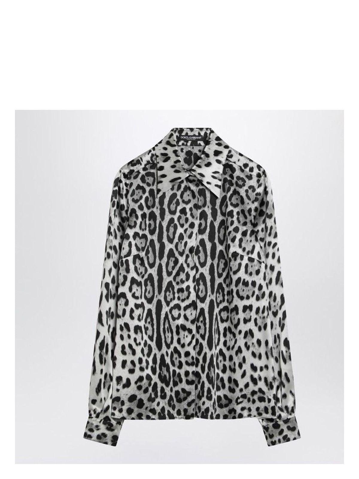 Dolce & Gabbana Leopard Print Silk Shirt