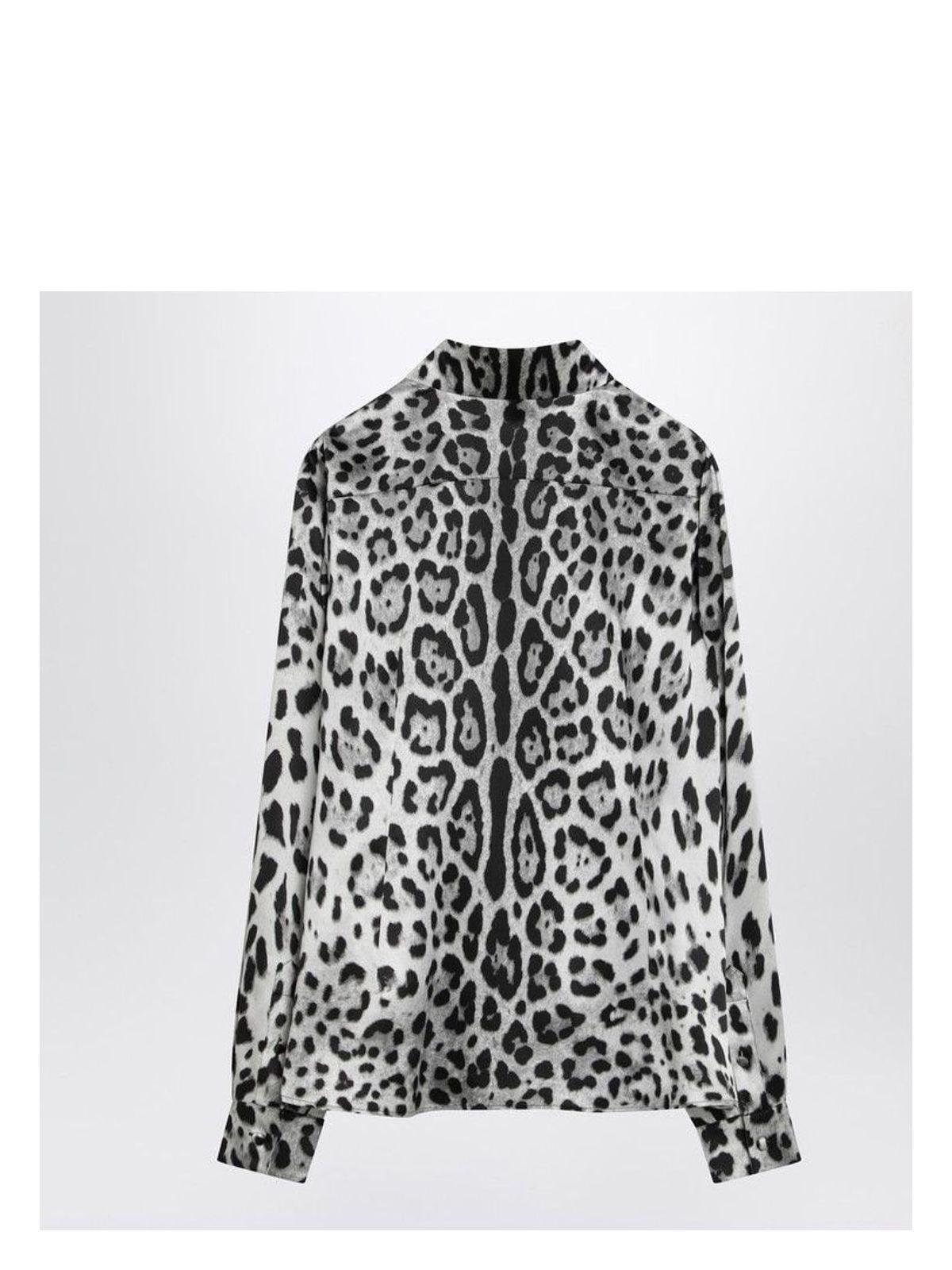 Dolce & Gabbana Leopard Print Silk Shirt
