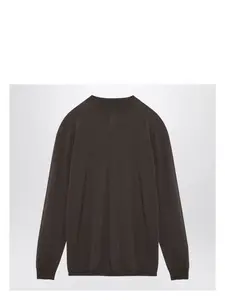 Rick Owens Powder Grey Cotton Crew-Neck Sweater