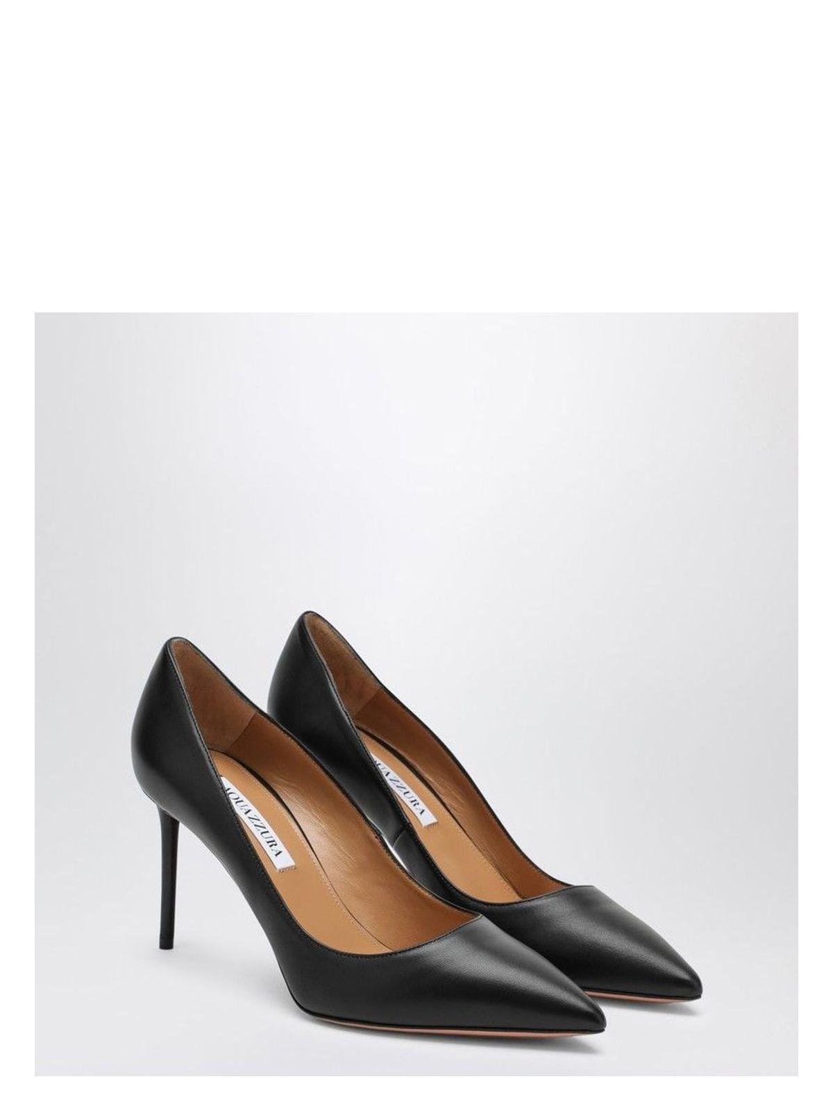 Aquazzura Women's Leather Décolleté Pumps in Black