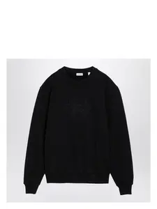 Burberry Men's Cotton Crewneck Sweatshirt With Logo in Black