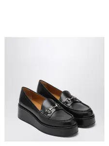 Gucci Women's Loafer With Platform And Horsebit in Black