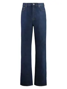 Gucci Men's Dark Wide Denim Jeans in Blue
