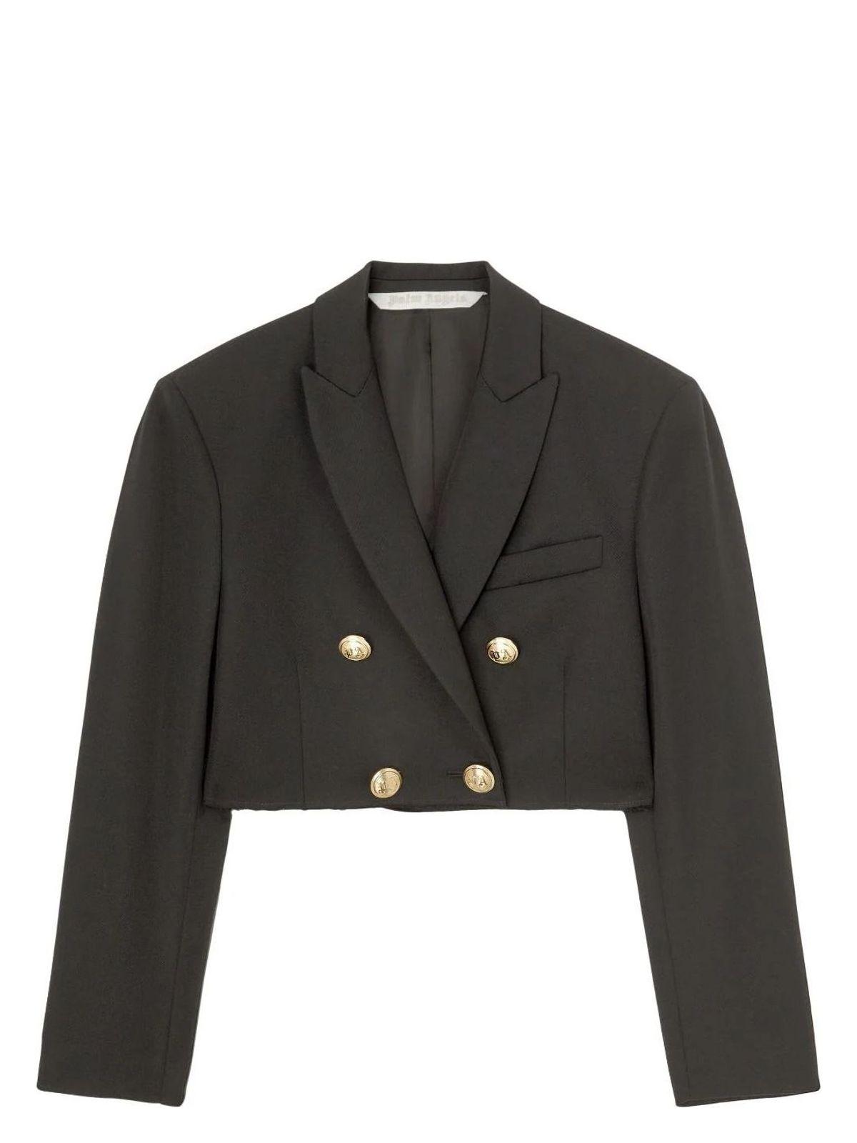 Palm Angels Cropped Blazer and Boyfriend Blazer in Black