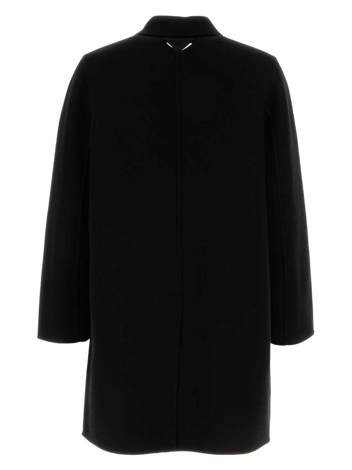 Prada Black Cashmere And Wool Coat