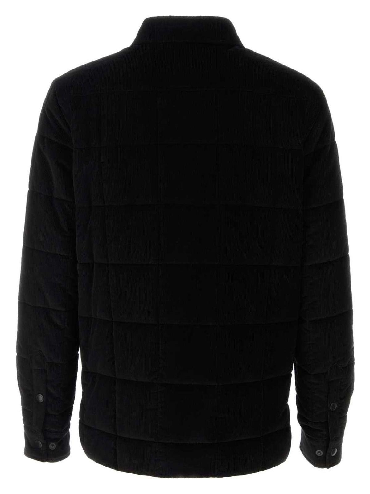 Dolce & Gabbana Black Corduroy Padded Jacket