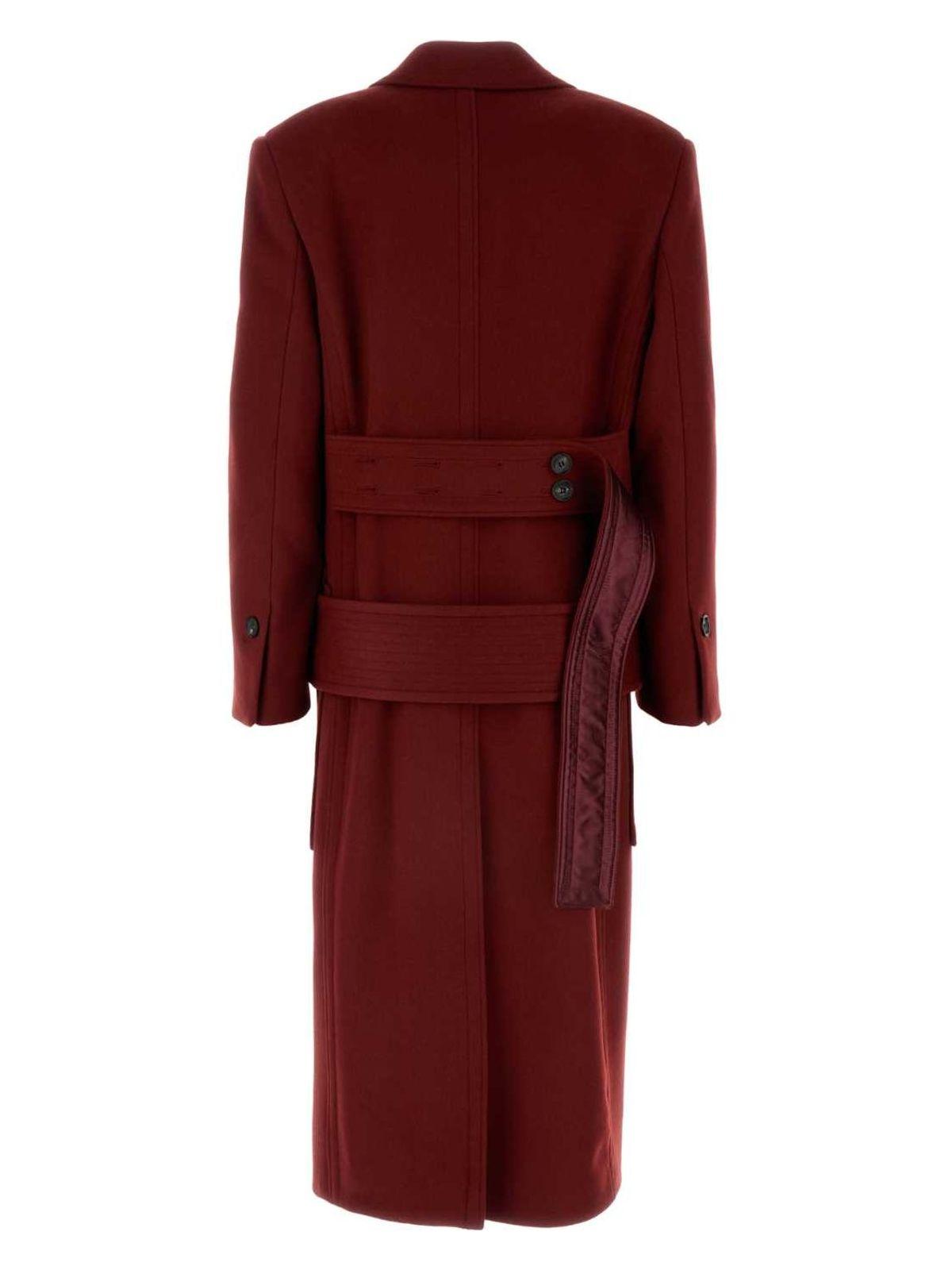 Ferragamo Tiziano Red Wool Blend Coat