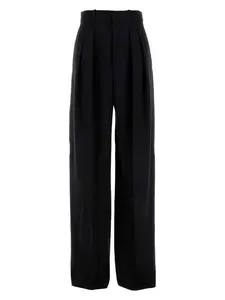 Saint Laurent Black Wool Wide-leg Pant