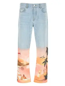 Amiri Women's Light-Blue Denim Jeans