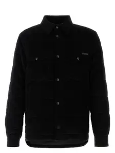 Dolce & Gabbana Black Corduroy Padded Jacket