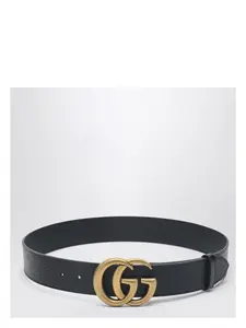 Gucci Men's Belt With Double G Buckle in Black
