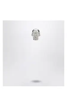 Alexander McQueen Skull Earring in Palladium and Metal