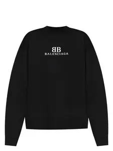 Balenciaga Wool Blend Oversize Sweater in Black