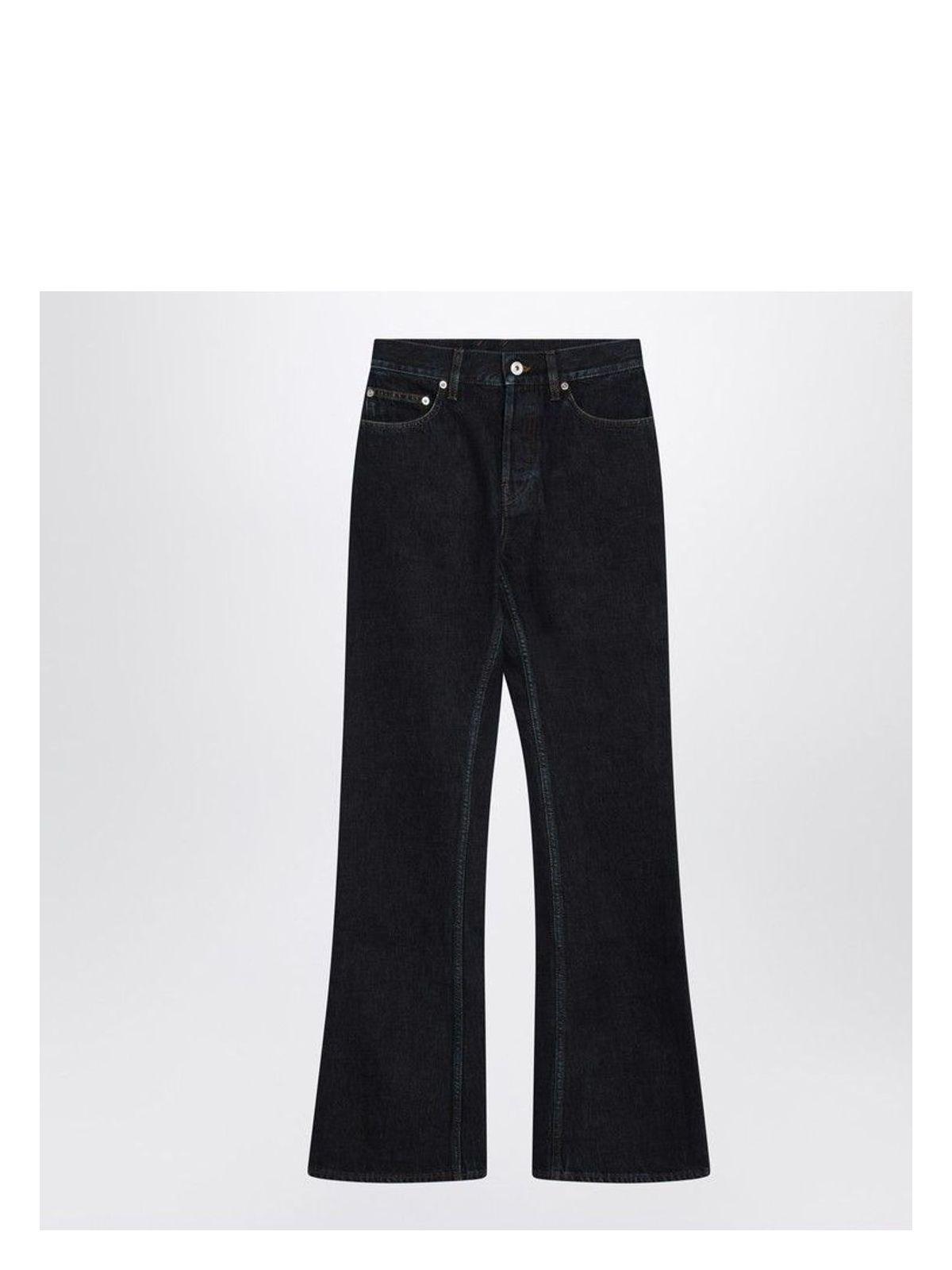 Burberry Women's Dark Flared Jeans in Blue